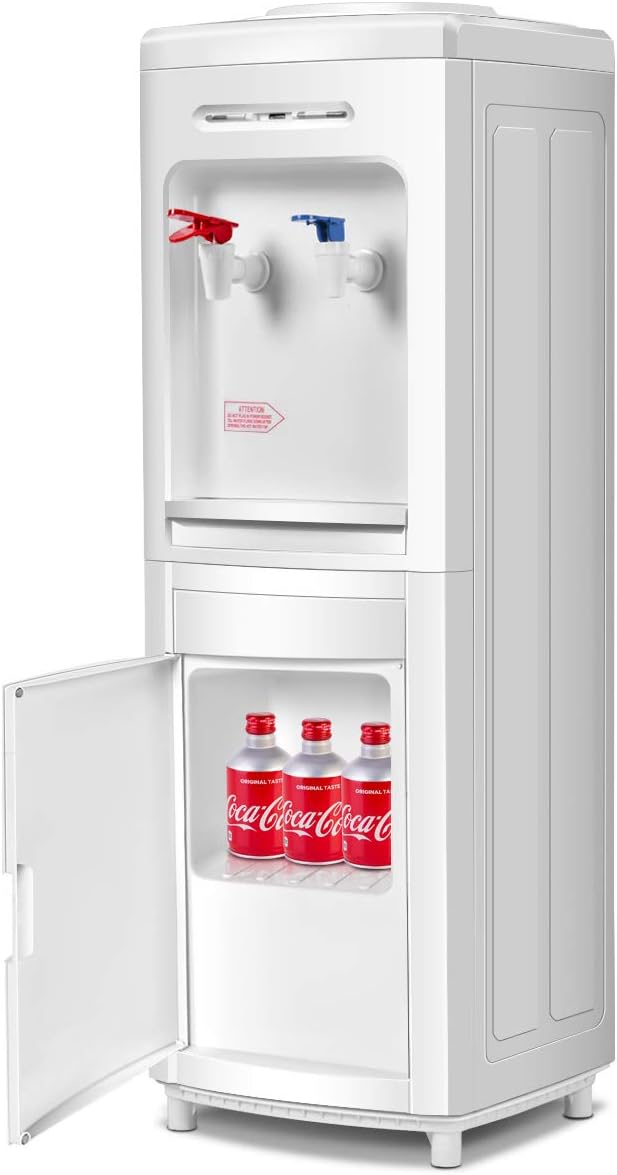 SAFEPLUS Top Loading Water Cooler Dispenser, Hot & Cold Freestanding Water Cooler Holds 5 Gallon Bottles Perfect for Home Office School UL & Energy-Saving Approved