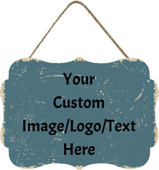 Personalized Custom Wooden Signs with Any Text Name for Home Door Man Cave Bar Family Farmhouse Decorative Home Kitchen Rustic Wall Decor