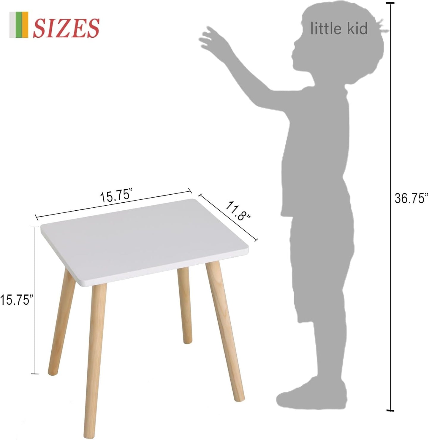 AWASEN Side Table, Small End Accent Table for Living Room Bedroom Office Small Spaces, Modern White Side Table Nightstand with Solid Wood, Easy Assembly, (White)