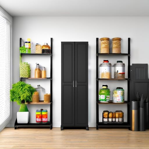 SystemBuild Evolution Kendall 24" Engineered Wood Utility Storage Cabinet Black