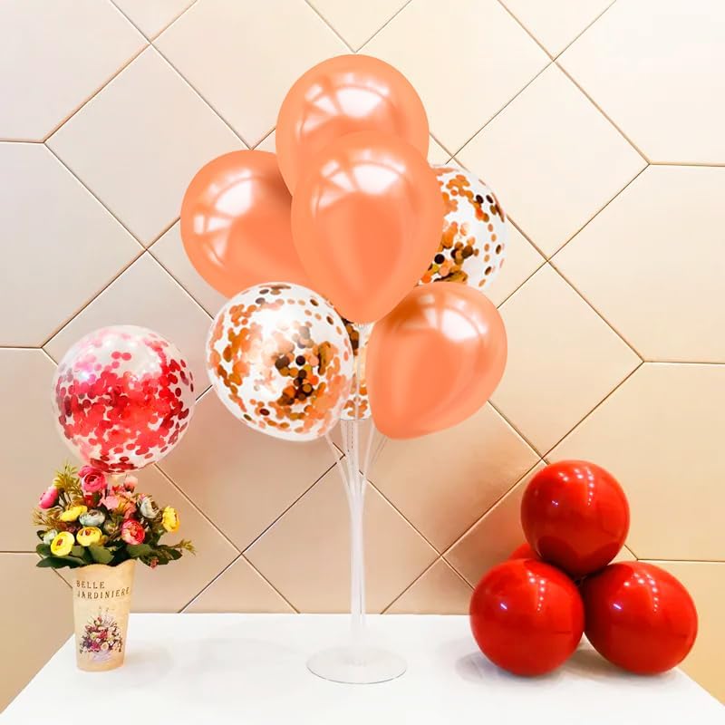 Rose Gold Balloon Stand Centerpiece Table Decorations for Birthday Anniversary Engagement Wedding Bridal Shower Graduation Mother's Day Party Decorations(Rose gold set4)