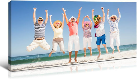 Wewejia Custom Canvas Prints with Your Photos 58x28 Inch, Upload your Travel Pictures/Photos - Custom Personalized Canvas Photo Gifts Father's Day Mother's Day Wedding Family Baby Pets Home Decor