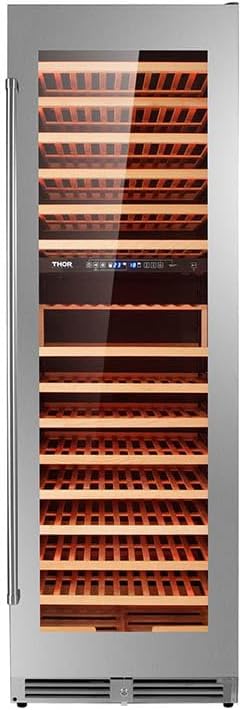THOR Kitchen Freestanding 24-Inch Dual Zone Wine Cooler in Stainless Steel - Model TWC2403DI