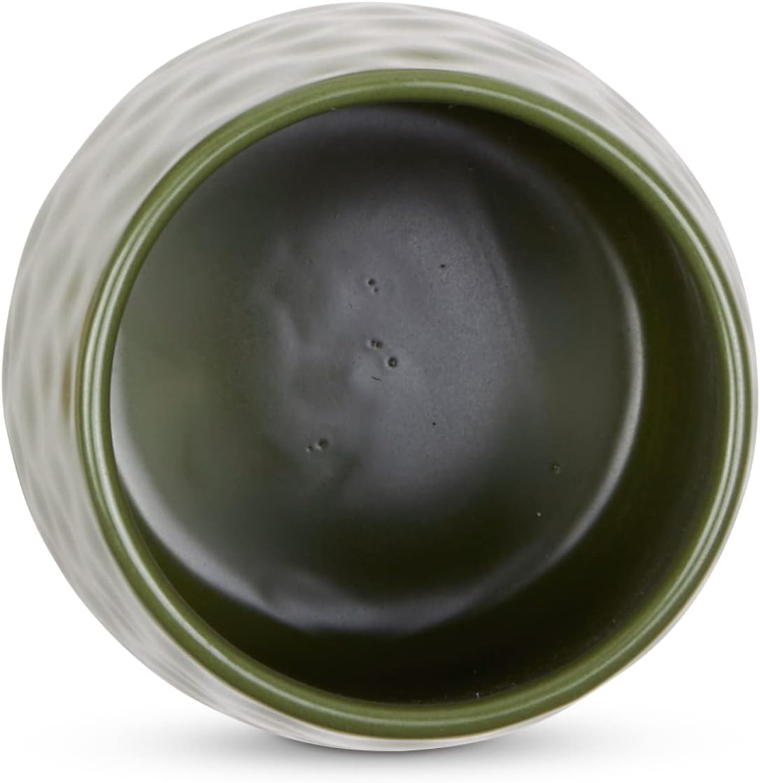 DII Kitchen Accessories Collection, Textured Matte Ceramic Canister Set, Sage, Dimple, 2 Piece