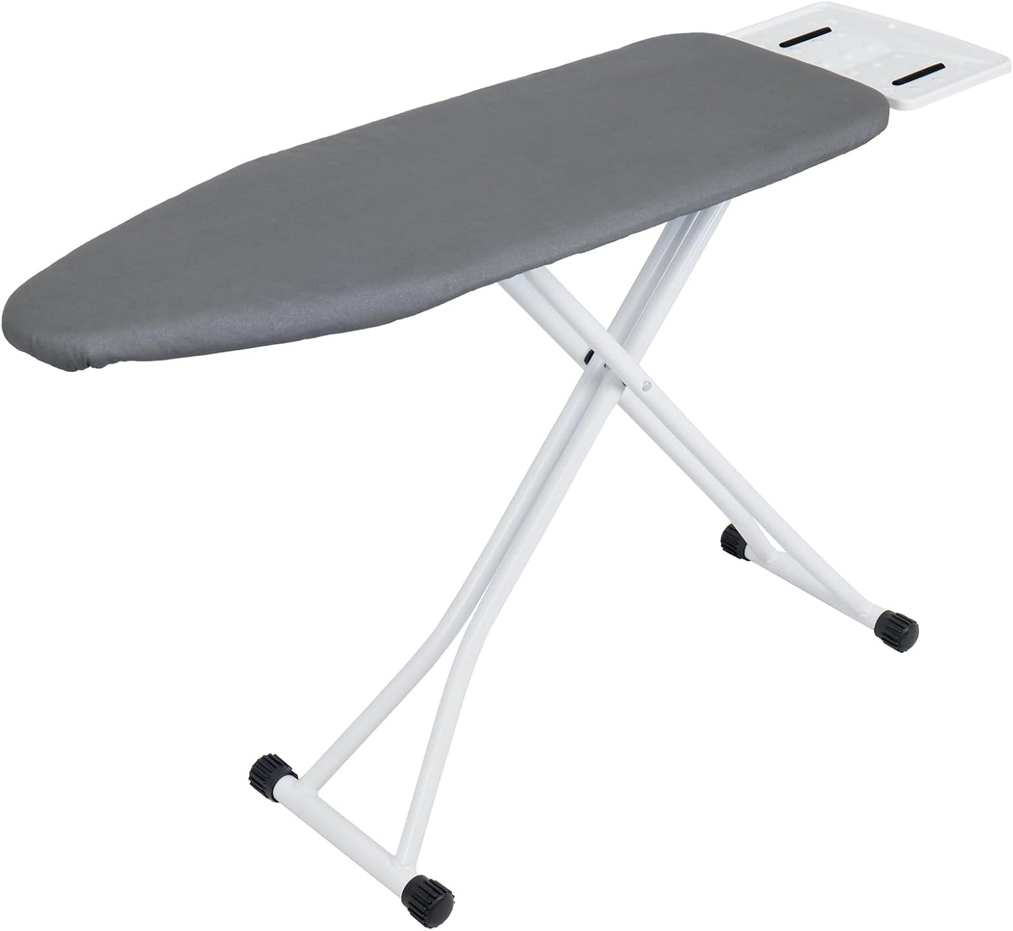 Ironing Board 48" X 13" with Safety Iron Rest Height Adjustable Iron Table Features Reinforced Steel Legs, Heat Resistant Cover, Grey