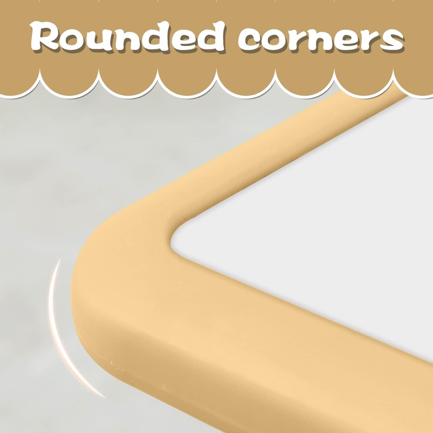 Children's Table and Chair Set Suitable for Boys and Girls Age 2-12 Height Adjustable Table top Can be Painted with 6 Seats Suitable for Family Learning Daily use (Wood Color)