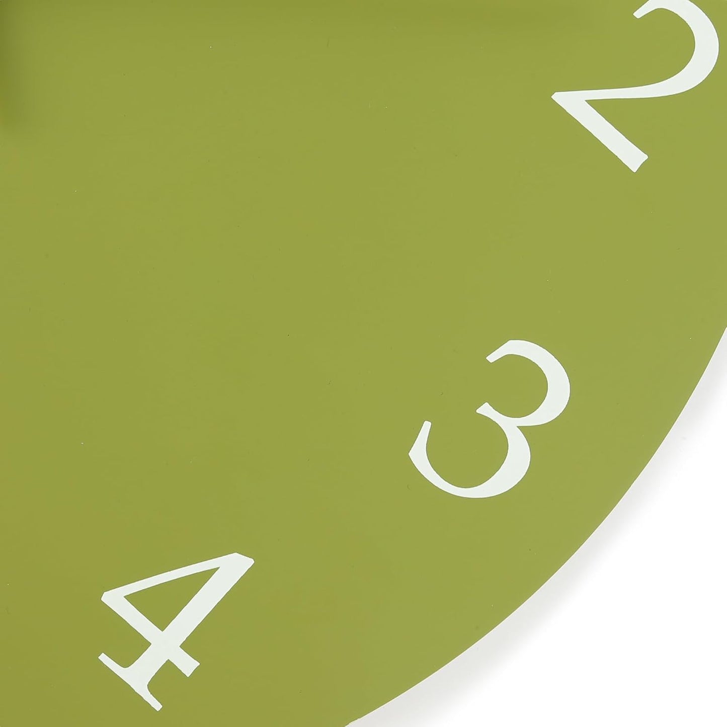 Lafocuse 12 Inch Silent Olive Green Wall Clock Battery Operated for Living Room Decor, Simple Minimalist Wooden Wall Clock for Kitchen Bedroom Office