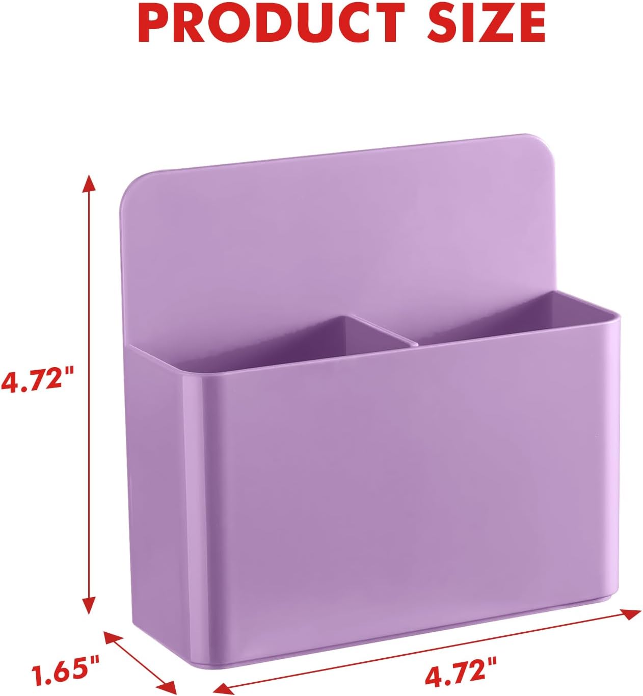BEYGORM 2 Pack Plastics Magnetic Pen Holder for Refrigerator, Dry Erase Marker Holder for Whiteboard，Magnet School Locker Organizer Accessories, Pencil Cup, Pen Caddy, Classroom Organization(Purple)