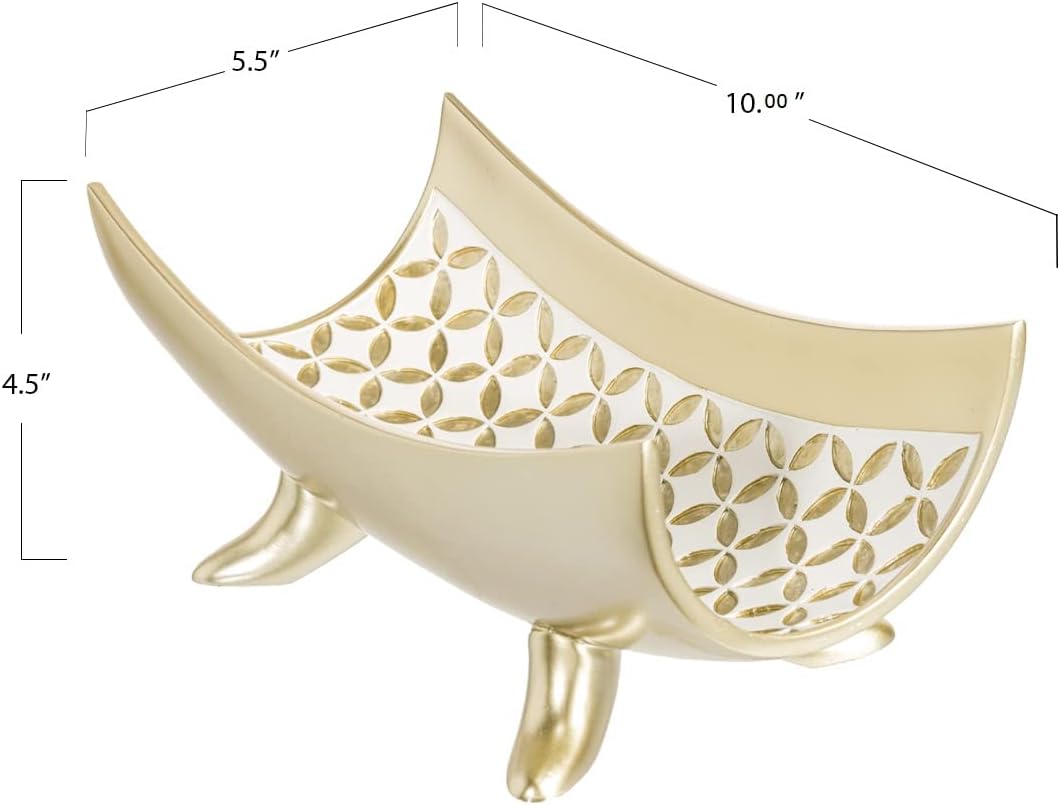 Creative Scents Schonwerk Diamond Lattice Decorative Bowl Table Centerpiece - Home Decor for Living Room, Centerpieces Table Decorations for Dining Room and Coffee Table