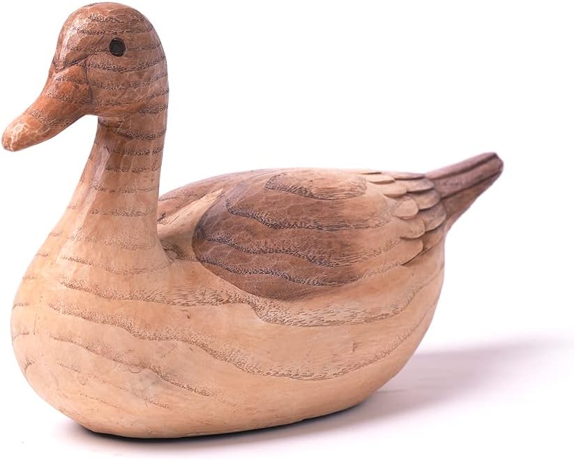 HAUCOZE Duck Decor Statue Animal Figurine Sculpture Modern Arts Polyresin 11.0inch