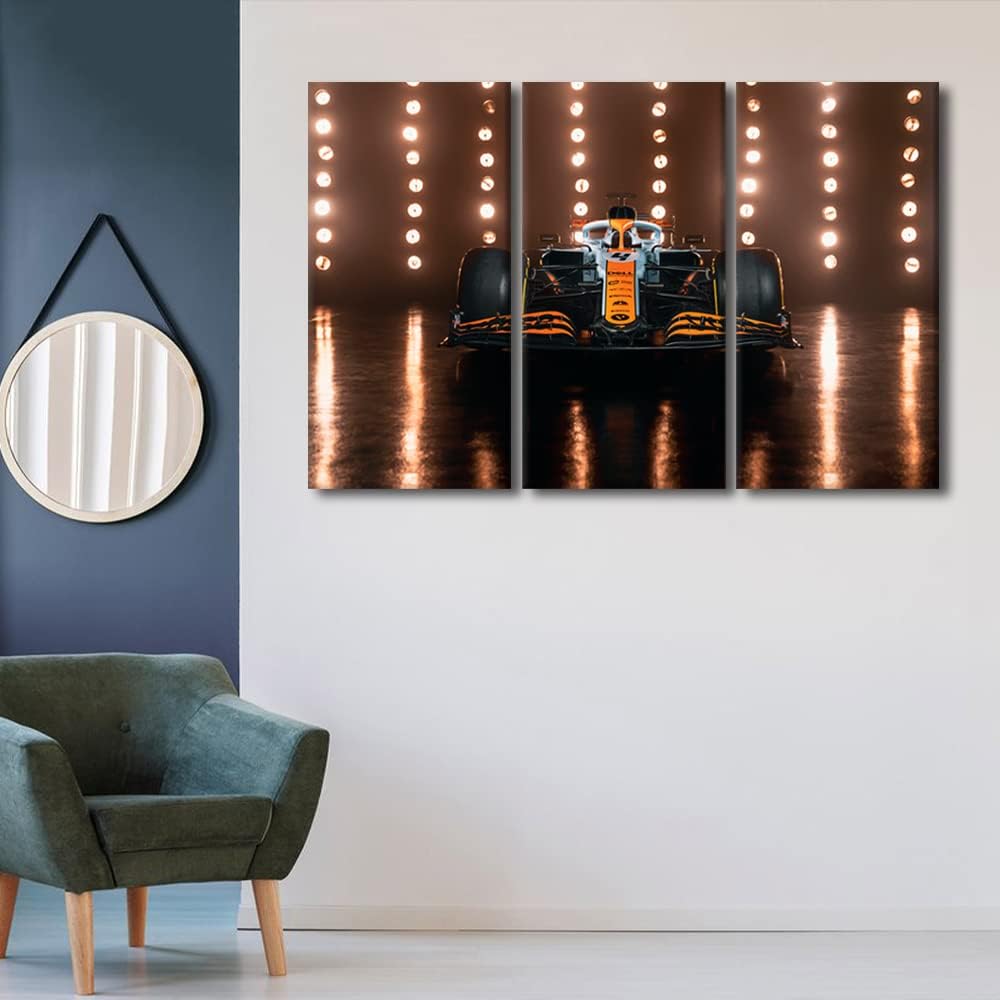 Speed Sports Racing Wall Art Super Car Pictures Print on Canvas Cool Design Modern Artwork for Living Room Office Gallery Wrapped Posters and Prints Framed Ready to Hang, 42"Wx28"H