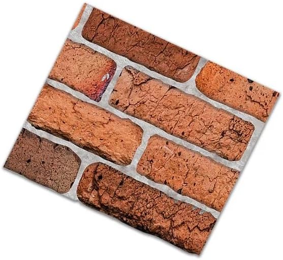 IZODEKOR 3D Wall Panels Brick Effect - Cladding, Stone Look, Styrofoam Facing for Living Room, Kitchen, Bathroom, Balcony, Bedroom, Back of Counter and Teras | The Telegraph Road (10" x 10" Sample)