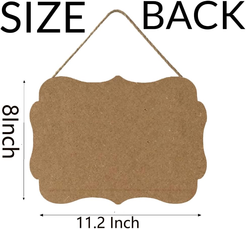 Personalized Wooden Welcome Sign Front Door Decor Personalized Home Sign Door Decorations Customized Image/Text Hanging Door Sign Farmhouse Decorations for Home Office 11.2 * 8 Inch