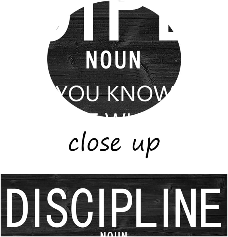 Discipline Noun Leadership Noun Perseverance Noun Inspirational Wall Art Positive Motivational Poster Canvas Painting Wall Art Framed Artwork Prints Picture for Living Room Office [18''Wx 24''H]