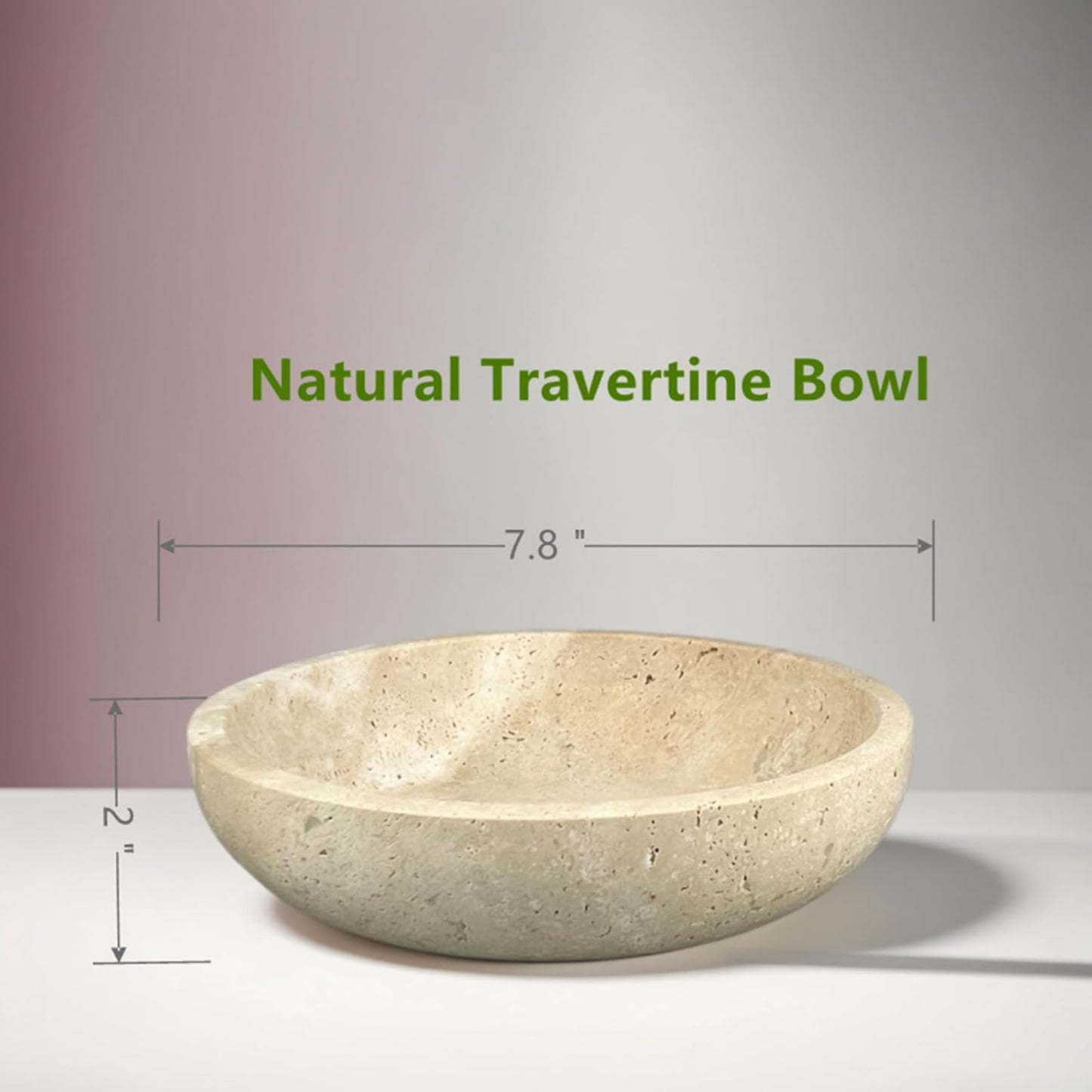 Travertine Decorative Bowls for Home Decor, Marble Fruit Bowl for Kitchen Counter, Keys Bowl for Entryway Table, Large Candy Serving Bowl for Table Centerpiece Office Modern Home Decor (Beige)
