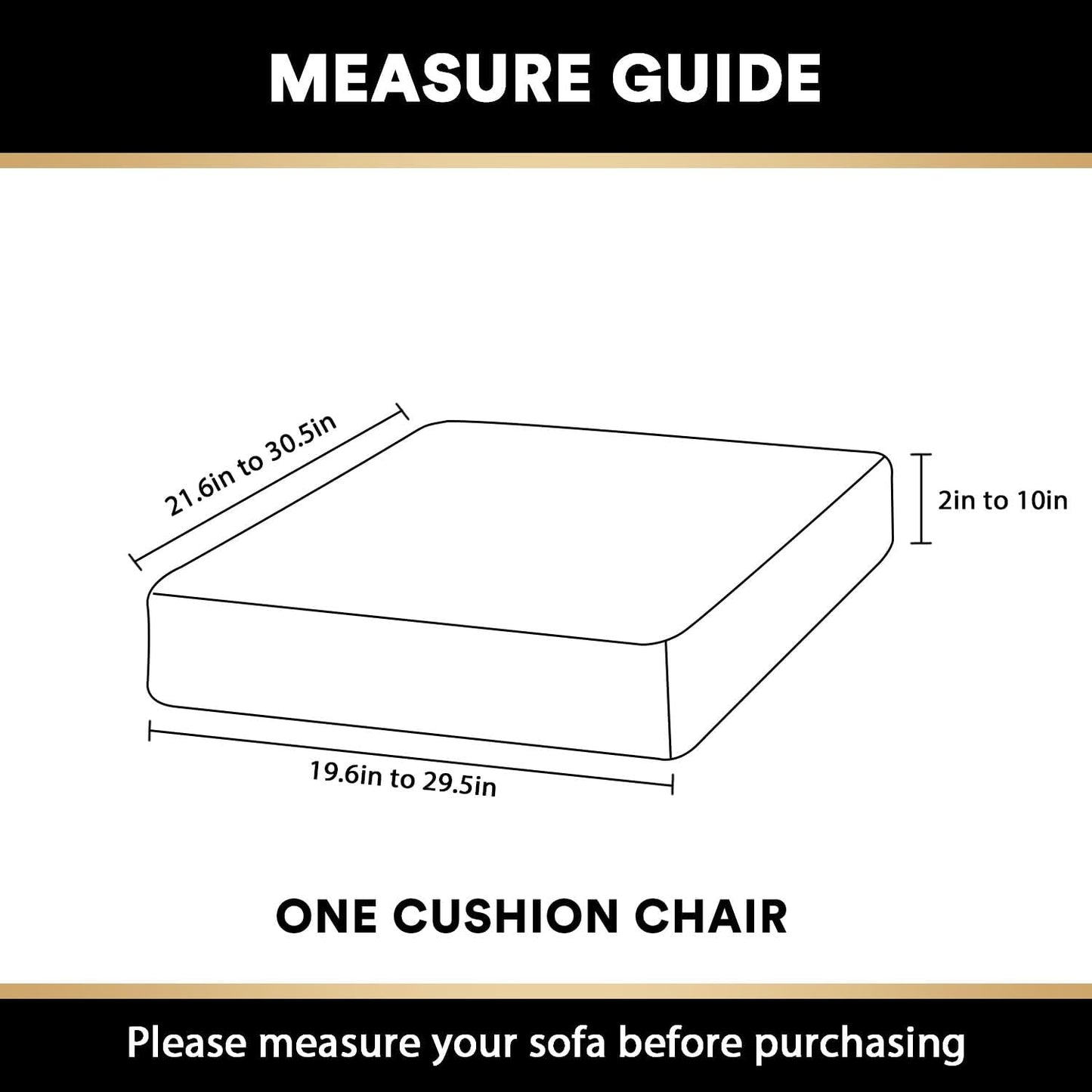 PrinceDeco Stretch Velvet Couch Cushion Cover,Soft Fitted Cushion Slipcover for Chair Cushion Furniture Protector Seat Cushion Sofa Cover Width Up to 29.5", Ivory