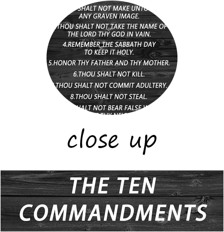 Inspirational Canvas Wall Art The Ten Commandments Quote Motivational Christian Religion Poster Inspirational Canvas Painting Prints Artwork Wall Pictures Office Home Wall Decor Framed [30''Wx 40''H]