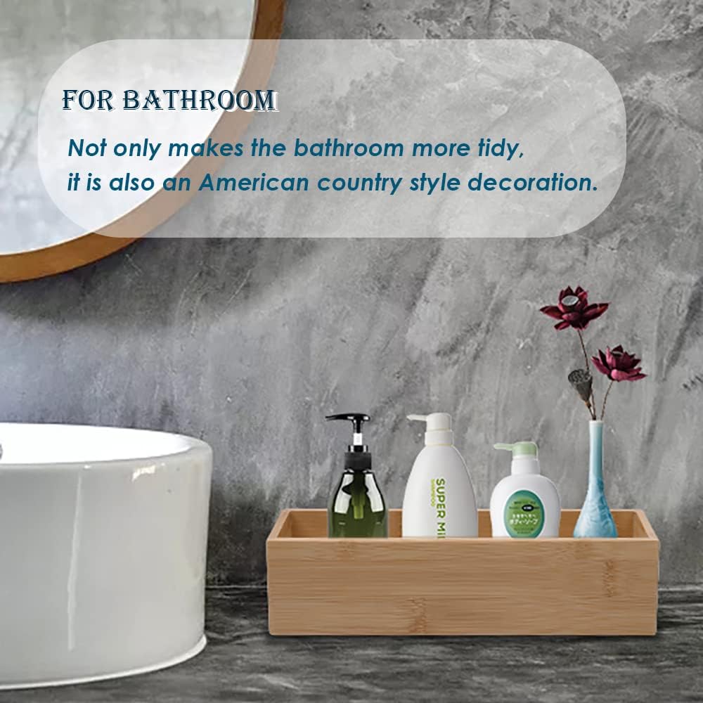 Bamboo Drawer Organizer - Kitchen Utensil Organizer Silverware Tray Cutlery Holder，Office Desk Supplies and Accessories (15X5.9X2.6 inch)