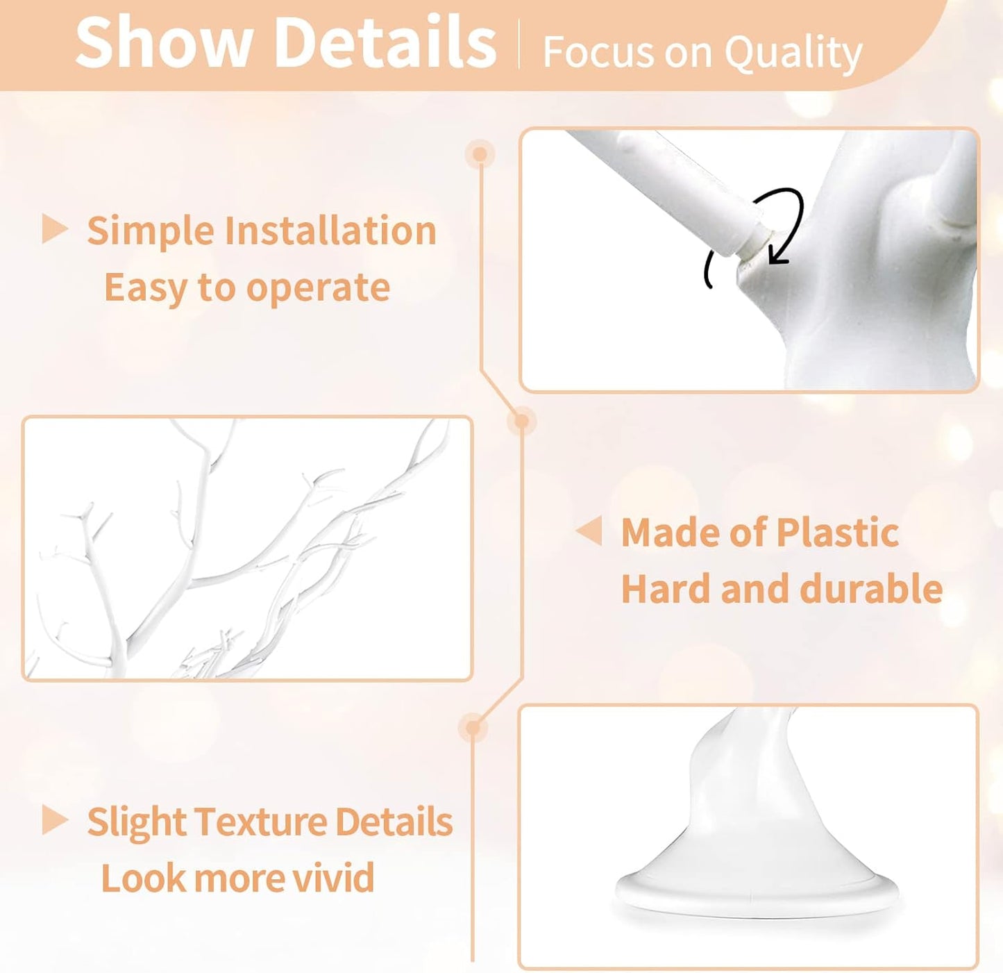 NUPTIO White Christmas Tree Branch: Artificial 30 inch Tall Halloween Manzanita Tree Centerpiece Wedding Centerpieces for Table - Decorative Ornament Display Tree for Decoration Weddings (2 Pc)