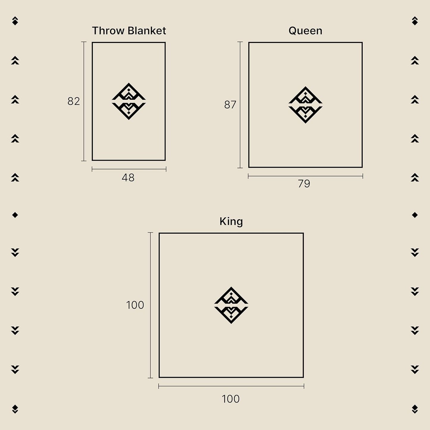 Off the Grid Inca Aztec Throw, Queen, King Blanket | Southwest Indian Navajo Boho Style | Native Cover for Camping, Bedding, Couch, Vanlife | Faux Alpaca, Lightweight, Hypoallergenic (Teal, Throw)