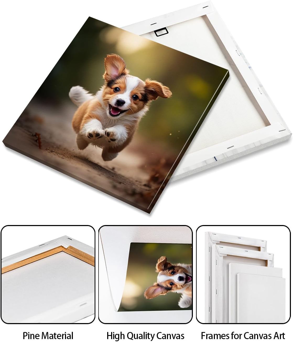 AbcCustomize Canvas Prints with Your Photos, Personalized Photo To Canvas Print for Bedroom, Living Room, Farmhouse Office Decor,Custom Canvas Wall Art for Gifts & Keepsakes, Ready to Hang