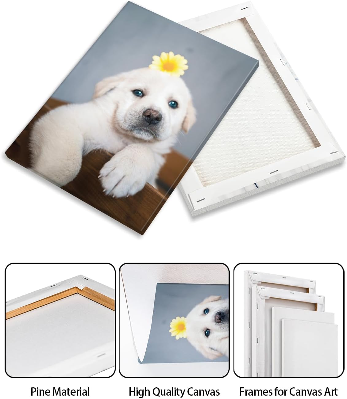 AbcCustomize Canvas Prints with Your Photos, Personalized Photo To Canvas Print for Bedroom, Living Room, Farmhouse Office Decor,Custom Canvas Wall Art for Gifts & Keepsakes, Ready to Hang