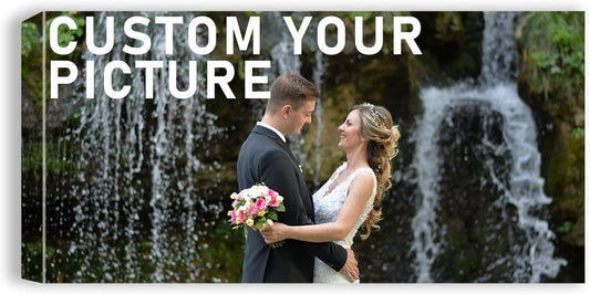 xzartdiy Custom Canvas Prints with Your Photos - Personalized Picture Print Customized Gifts for Family Home Office Wall Art Decor, Wrapped Canvas 40x20inch