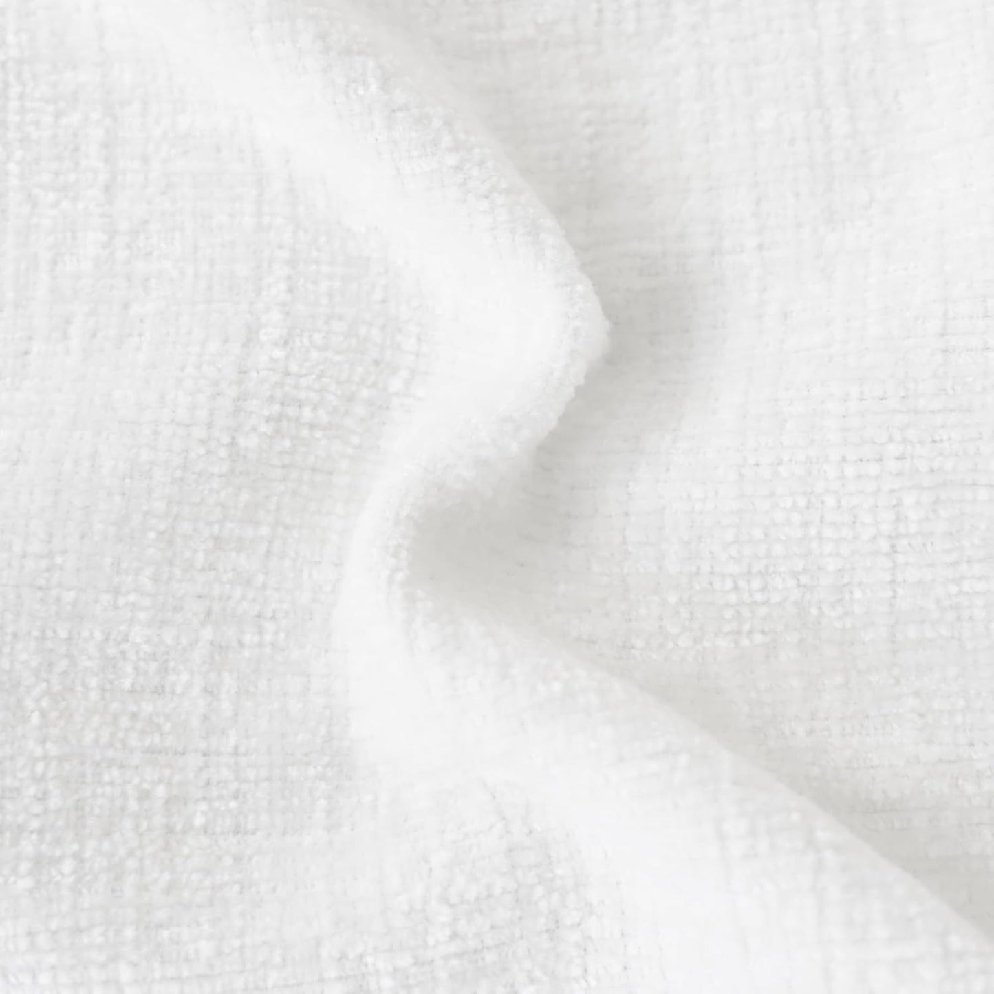 CaliTime Throw Pillow Covers Decorative 18 X 18 Inches Pack of 4 Cozy Chenille Cushion Cases for Couch Sofa Bed Living Room Home True White