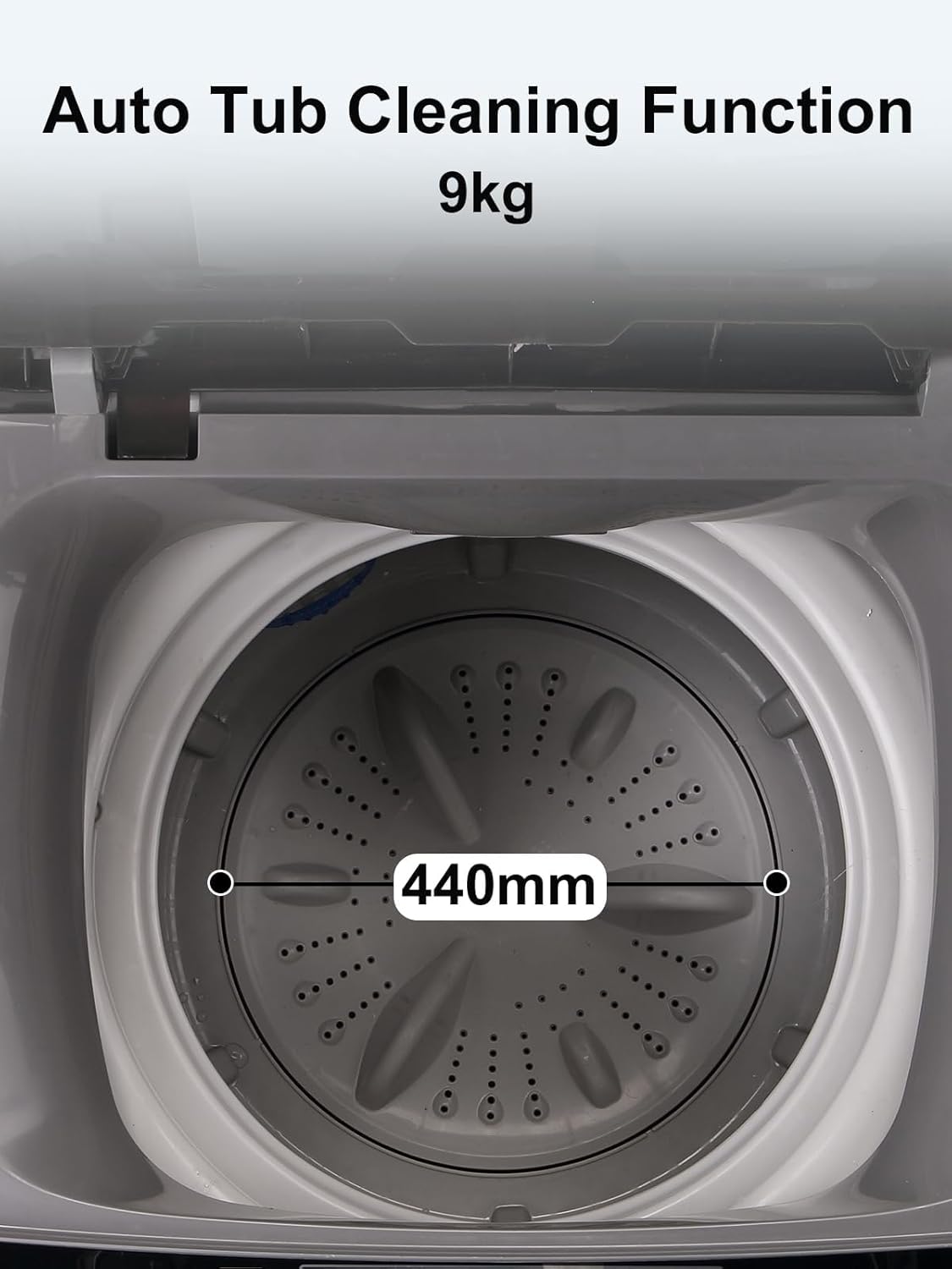 Full-Automatic Washing Machine 25 lbs Portable Washer 10 Wash Program & 8 Water Level with LED Display，Drain Pump, Ideal for Apartments, RV, Camping, Grey