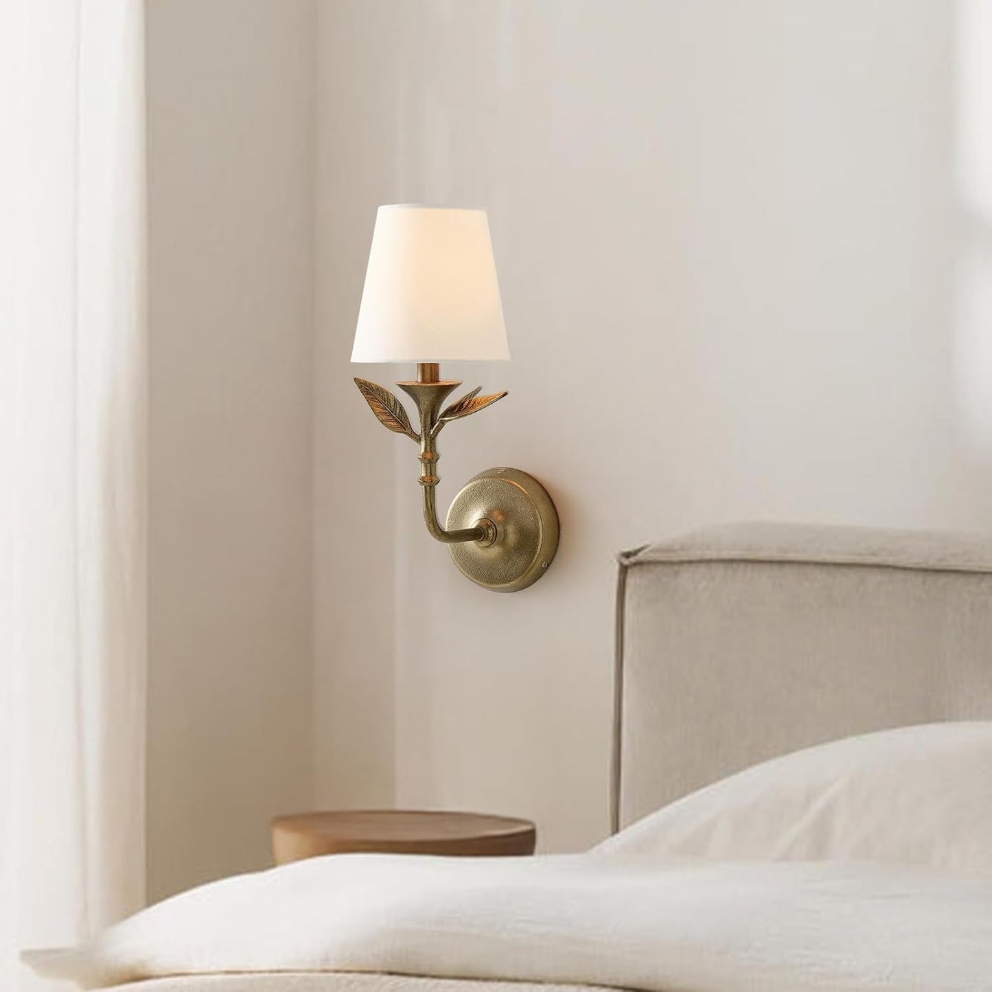 Antique Brass Forged Wall Light - Golden Farmhouse Wall Sconces for Living Room, Vintage Mordern Wall Light Fixture for Bedroom, Kitchen, Bathroom