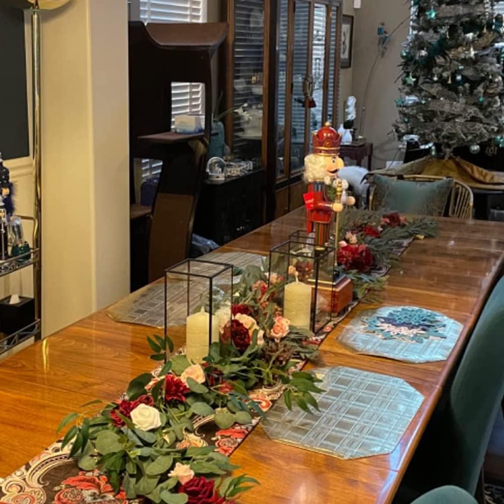 Hewory Glass Hurricane Candle Holder Set of 18, Black Large Hurricane Centerpiece for Table, Tall Floor Square Pillar Candle Holders Lantern Set for Wedding, Anniversary, Party, Fireplace, Dining Room