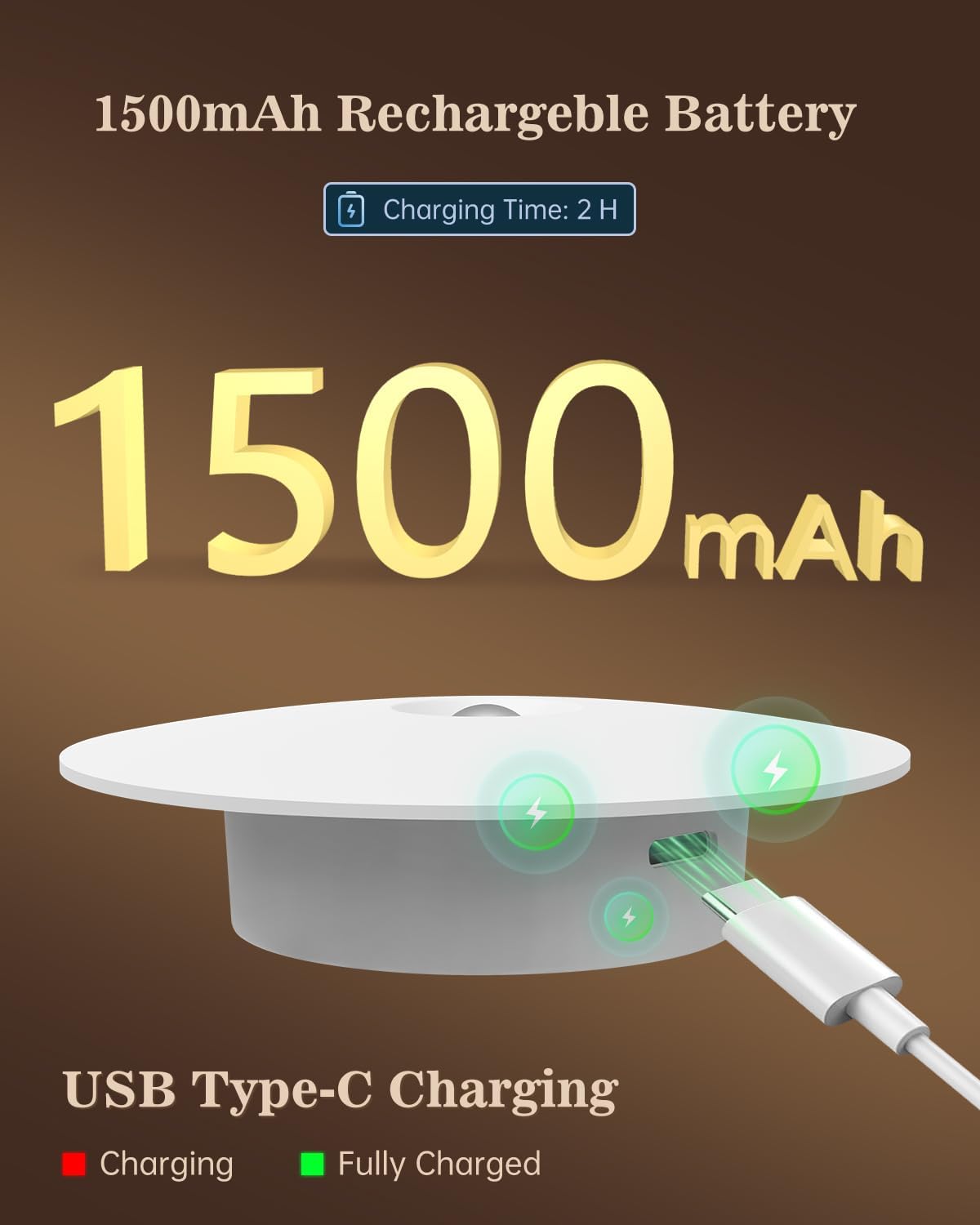 Yiliaw Motion Sensor Night Light, Rechargeable Stair Lights Indoor, Warm White with Wireless Magnetic Mount, Adjustable Brightness & 3 Color Temps for Hallway, Stairway, Bathroom, Closet (4 Pack)