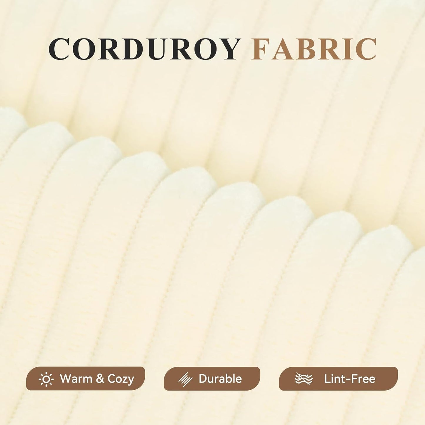 Modular Sectional Sofa with L-Shape Chaise,Cloud Sectional Modern Sleeper Couch with Deep Seat,Sponge Compression Sofas No Assembly Required (Beige-Corduroy Fabric) 1 PCS