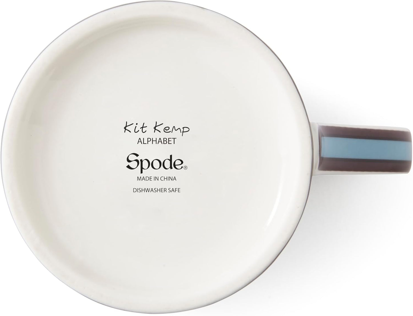 Spode Kit Kemp 12oz Mug, I Initial - Fine China Coffee Cup with Floral Alphabet Design, Custom Letter Mug for Unique Gift Giving - Personalized Kitchen Drinkware, Dishwasher Safe & Stylish