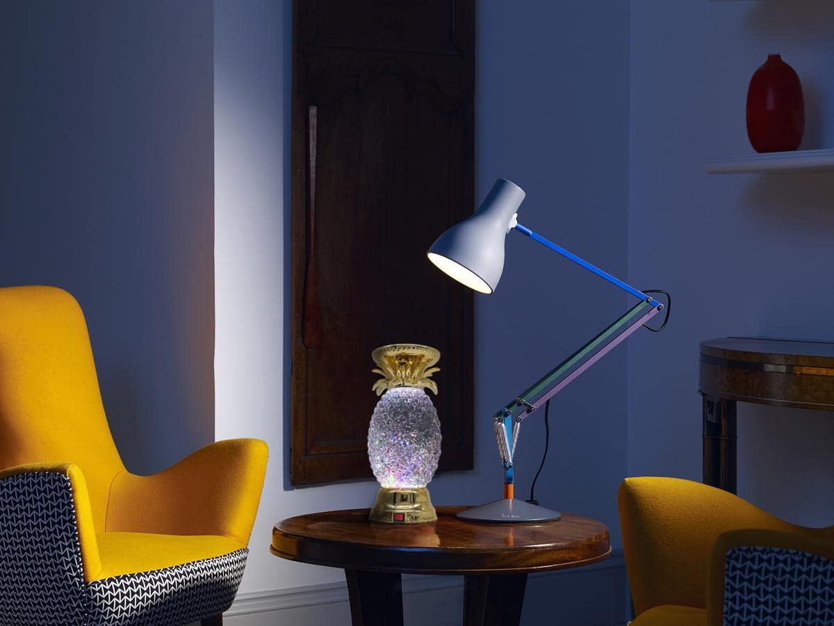 YAKii 9.5" Pineapple LED Color Changing Shine Lava Lamp,Swirling Water Waves Lamp Kid Safe Battery/USB Cable Operated,Table Lamp Candle Holder Table Decoration Gold