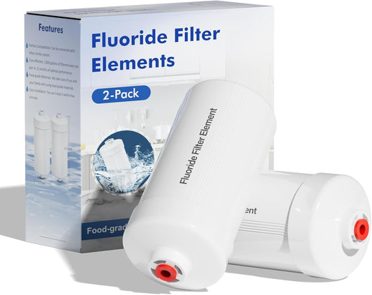 Purewell FL-2 White 5-Stage Fluoride Purification Elements, Replacement for Berkey® PF-2® Fluoride Filters, Berkey® Gravity Filtration System and Purewell System (2 Pack, K Series)
