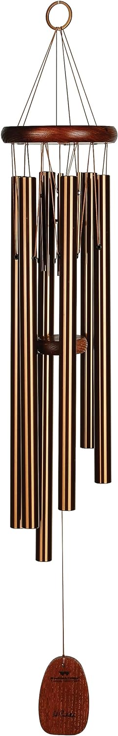 Woodstock Wind Chimes for Outside, Garden, Patio, Porch and Outdoor Decor (32") Pachelbel Canon Chime Bronze Wind Chime Gifts (PCCB)