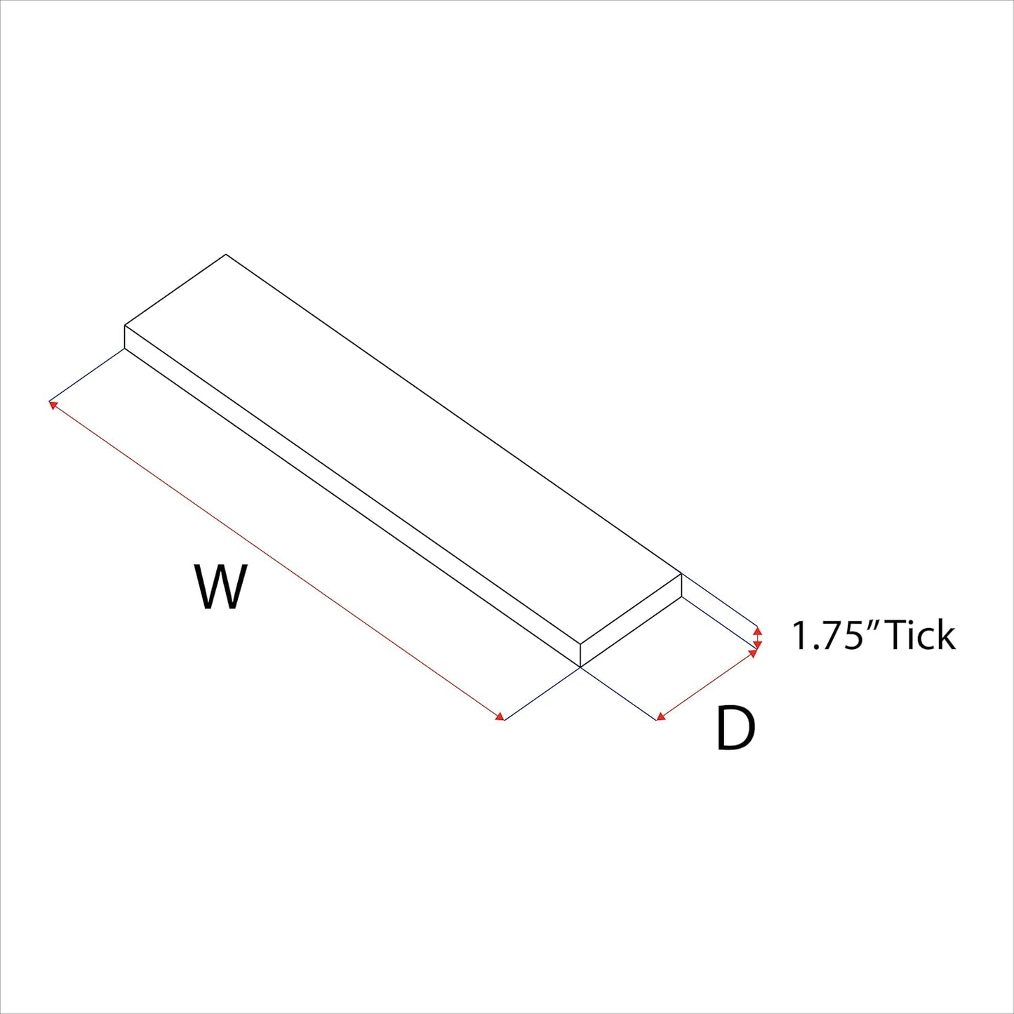 URBANDI, Rustic Floating Shelves, Set of 2, Hidden Bracket, Solid Wood, Heavy Duty, Wall Mounted Shelves, (Grey, 24Wx8D)