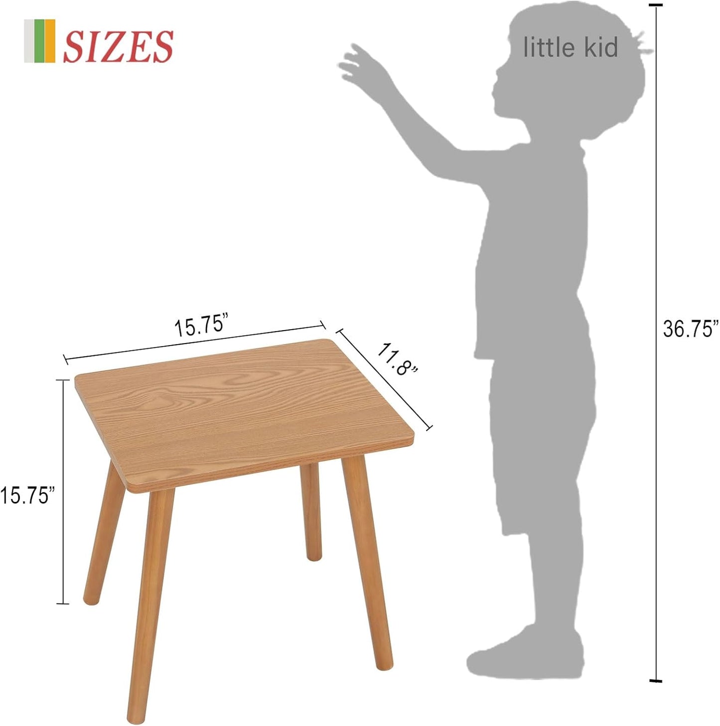 AWASEN Mid Century Modern Side Table, Small End for Living Room Bedroom Office Small Spaces, Modern Side Table Nightstand with Solid Wood, Easy Assembly, (Brown)