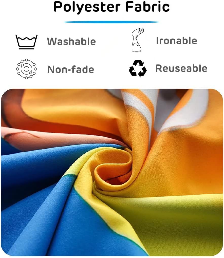 Loccor 8x6ft Tie Dye Tapestry Red Yellow Orange Blue Swirl Vortex Psychedelic Abstract Tapestry Bedroom Living Room College Hippie Bohemian Wall Hanging （Pattern Painted on Polyester Fabric）