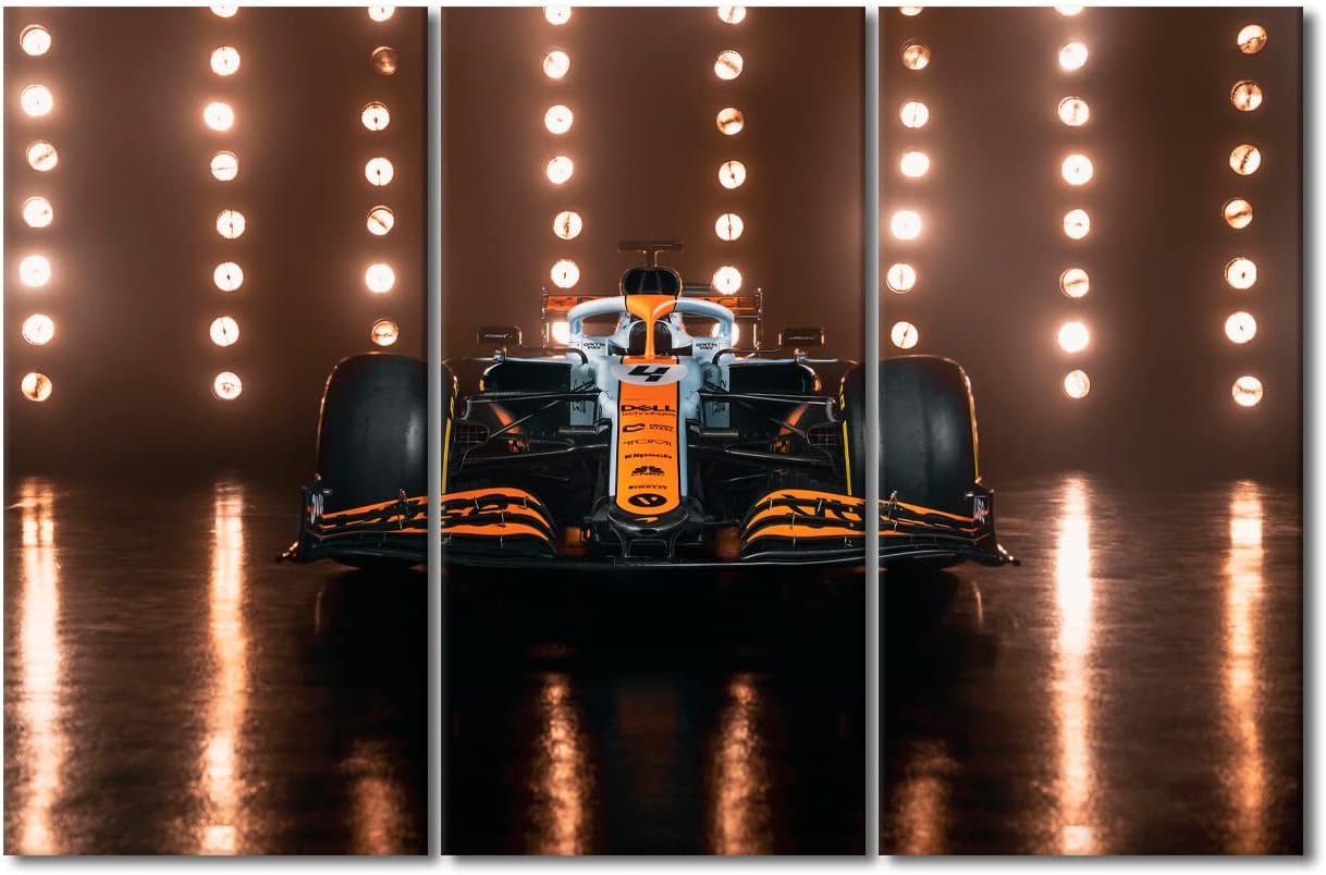 Speed Sports Racing Wall Art Super Car Pictures Print on Canvas Cool Design Modern Artwork for Living Room Office Gallery Wrapped Posters and Prints Framed Ready to Hang, 42"Wx28"H