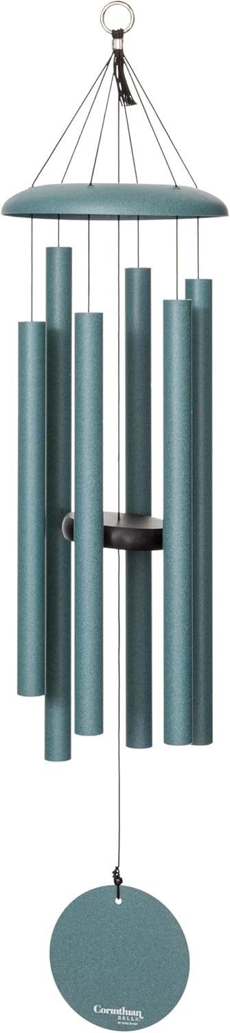 Corinthian Bells by Wind River - 36 inch Patina Green Wind Chime for Patio, Backyard, Garden, and Outdoor Decor (Aluminum Chime) Made in The USA