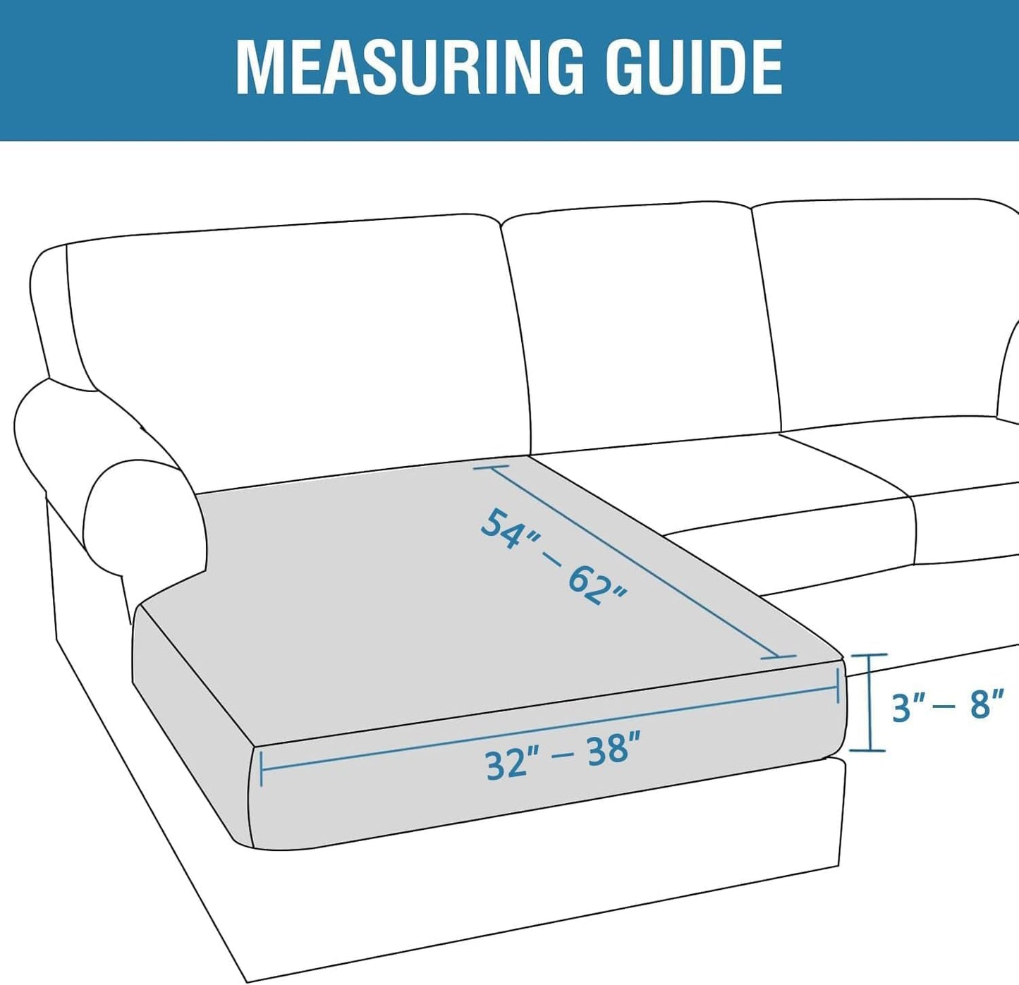 H.VERSAILTEX Velvet Stretch Individual Chaise Cover Sectional Couch Covers for L Shaped Sofa Both Left/Right Furniture Protector Seat Cushion Sofa Cover (1 Piece Chaise Cover, Rust)