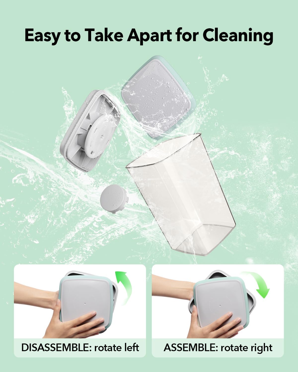 Ankou Airtight Food Storage Container with Pop Lid & 130ml Scoop, 4L/4.2qt *2 BPA-Free Cereal, Rice, Flour, Pasta & Snack Container, Stackable & Durable,Kitchen Pantry Organizer