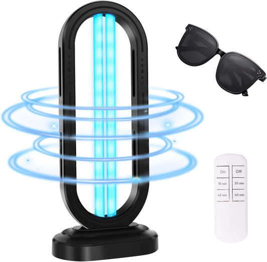 UV Light Sanitizer,UVC Home Disinfection Device 4-Speed Timing and Remote Control,UVO Light for Dust Mites,UV Lamp for Whole Room