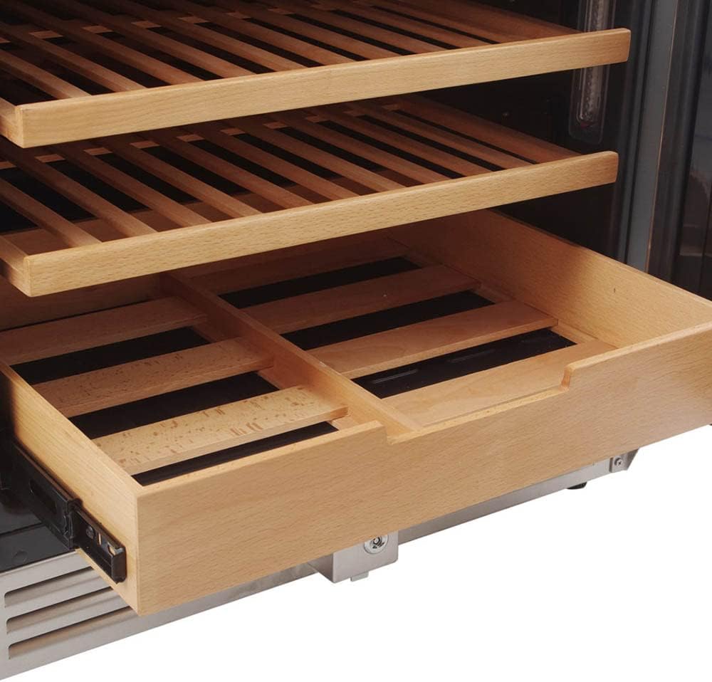 THOR Kitchen Freestanding 24-Inch Dual Zone Wine Cooler in Stainless Steel - Model TWC2403DI