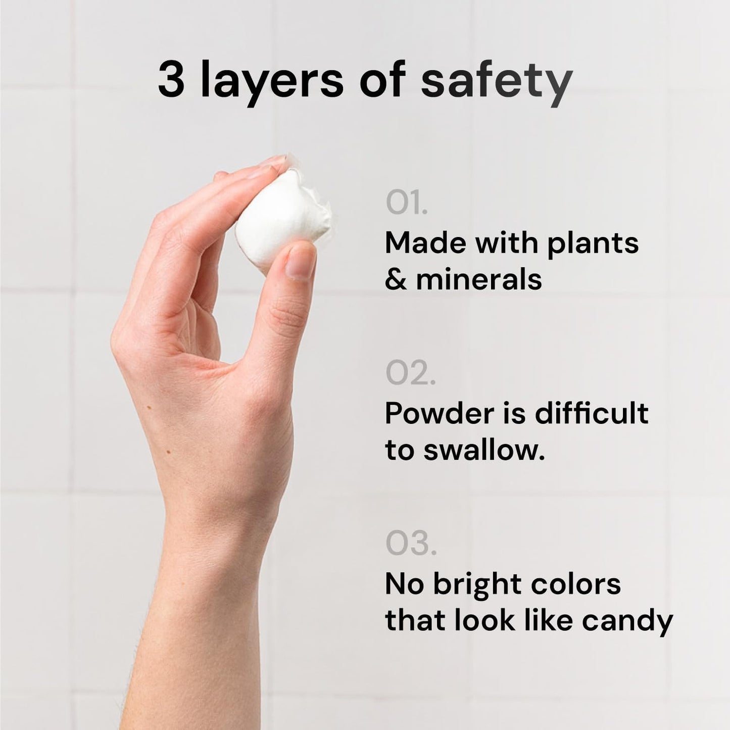 Grab Green 3-in-1 Laundry Detergent Pods, 60 Count, Fragrance Free, Plant and Mineral Based, Superior Cleaning Power, Stain Remover, Brightens Clothes