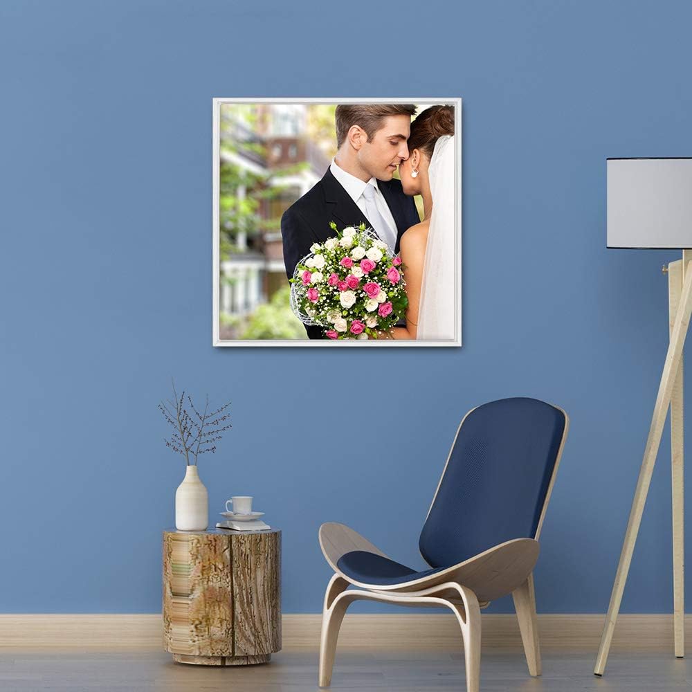 wall26 Framed Custom Canvas Wall Art for Living Room, Bedroom Canvas Prints for Home Decoration Ready to Hang - 24"x24", White Frame