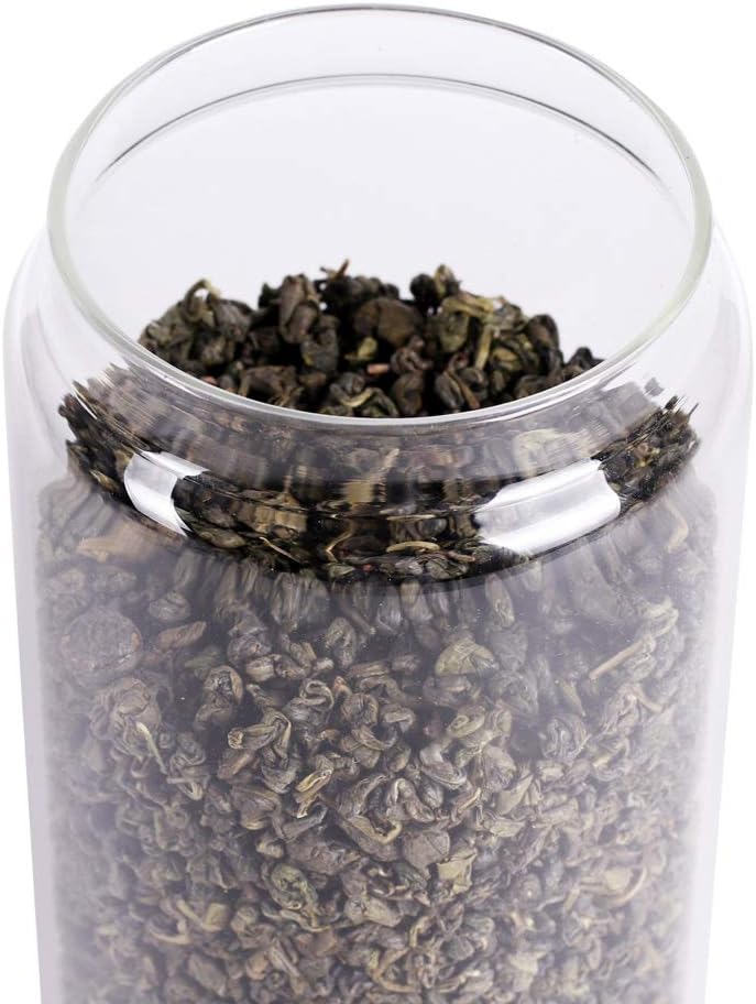 Glass Tea Canister, 25 FL OZ/ 750ml Bulk Food Storage Jar with Airtight Acacia Lid, Glass Food Container for Loose Leaf Tea, Coffee Bean(6 inch high)