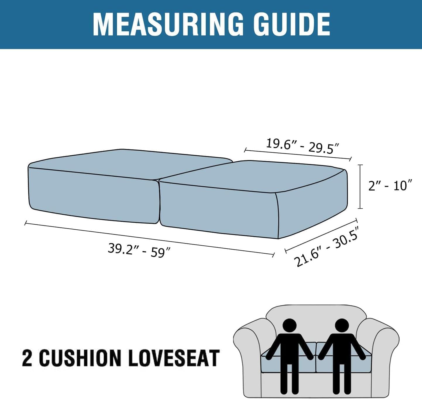 H.VERSAILTEX Velvet Stretch Couch Cushion Cover Plush Cushion Slipcover for Chair Loveseat Sofa Cushion Furniture Protector Seat Cushion Sofa Cover (2 Piece Medium Sofa Cushion Covers, Rust)